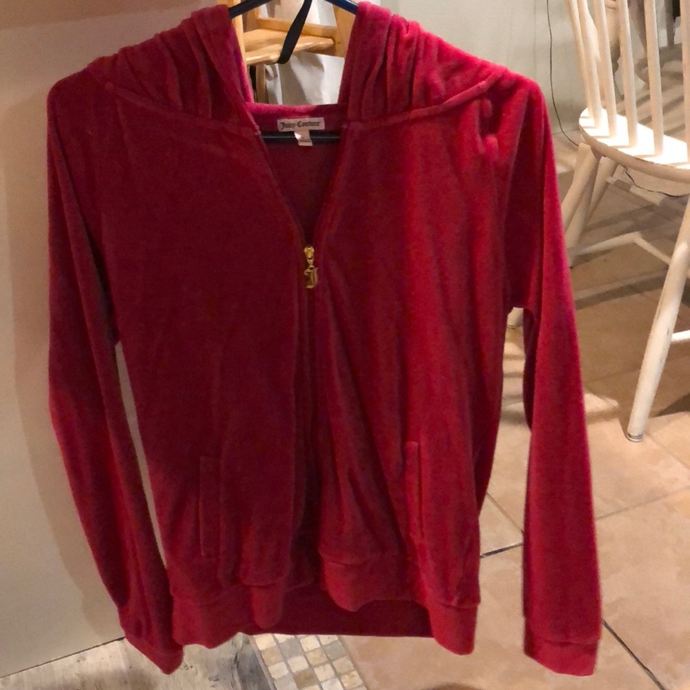Zip up hoodie. Super cute!